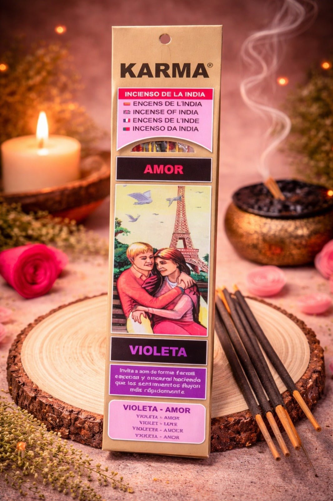 Incienso Amor Violeta de Karma InciensoTienda esotérica Málaga - La Tienda de Tata Magic: tienda Esotérica en Málaga